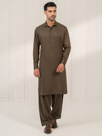 Olive Kameez Shalwar - ALWA-KS-663