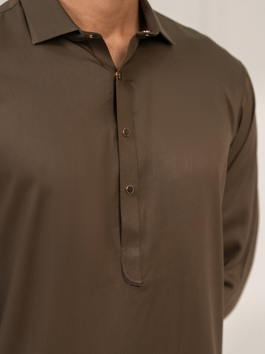 Olive Kameez Shalwar - ALWA-KS-663