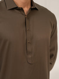 Olive Kameez Shalwar - ALWA-KS-663