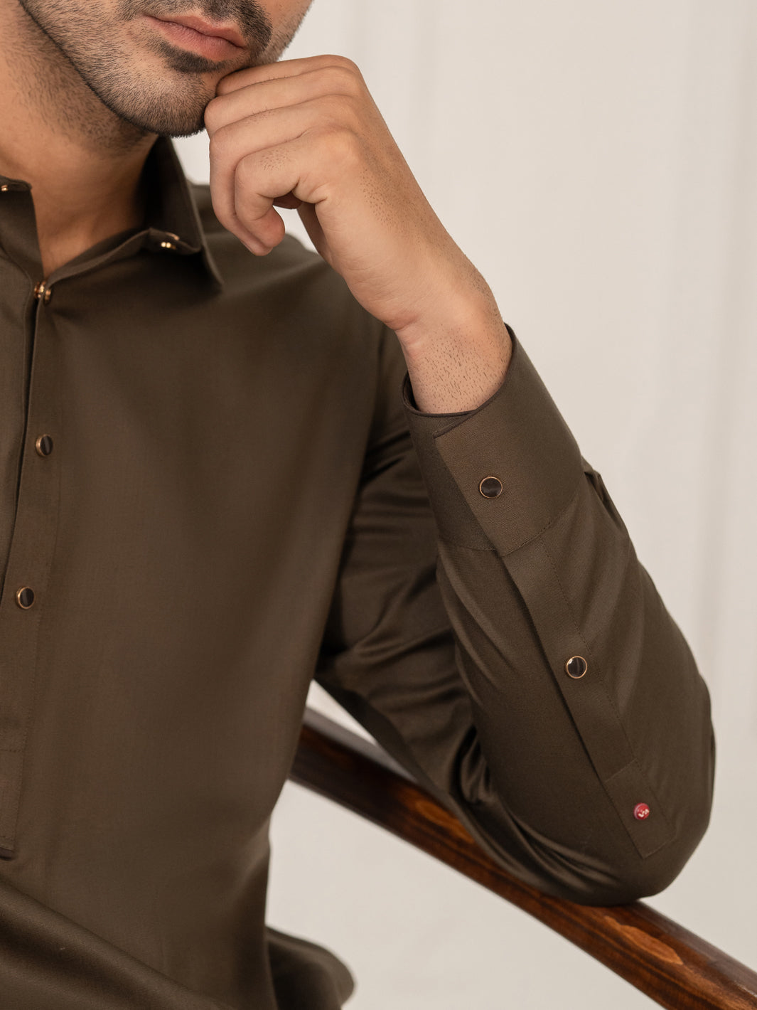 Olive Kameez Shalwar - ALWA-KS-663