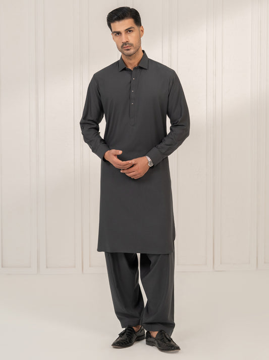 Grey Kameez Shalwar - ALWA-KS-664