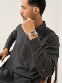 Grey Kameez Shalwar - ALWA-KS-664