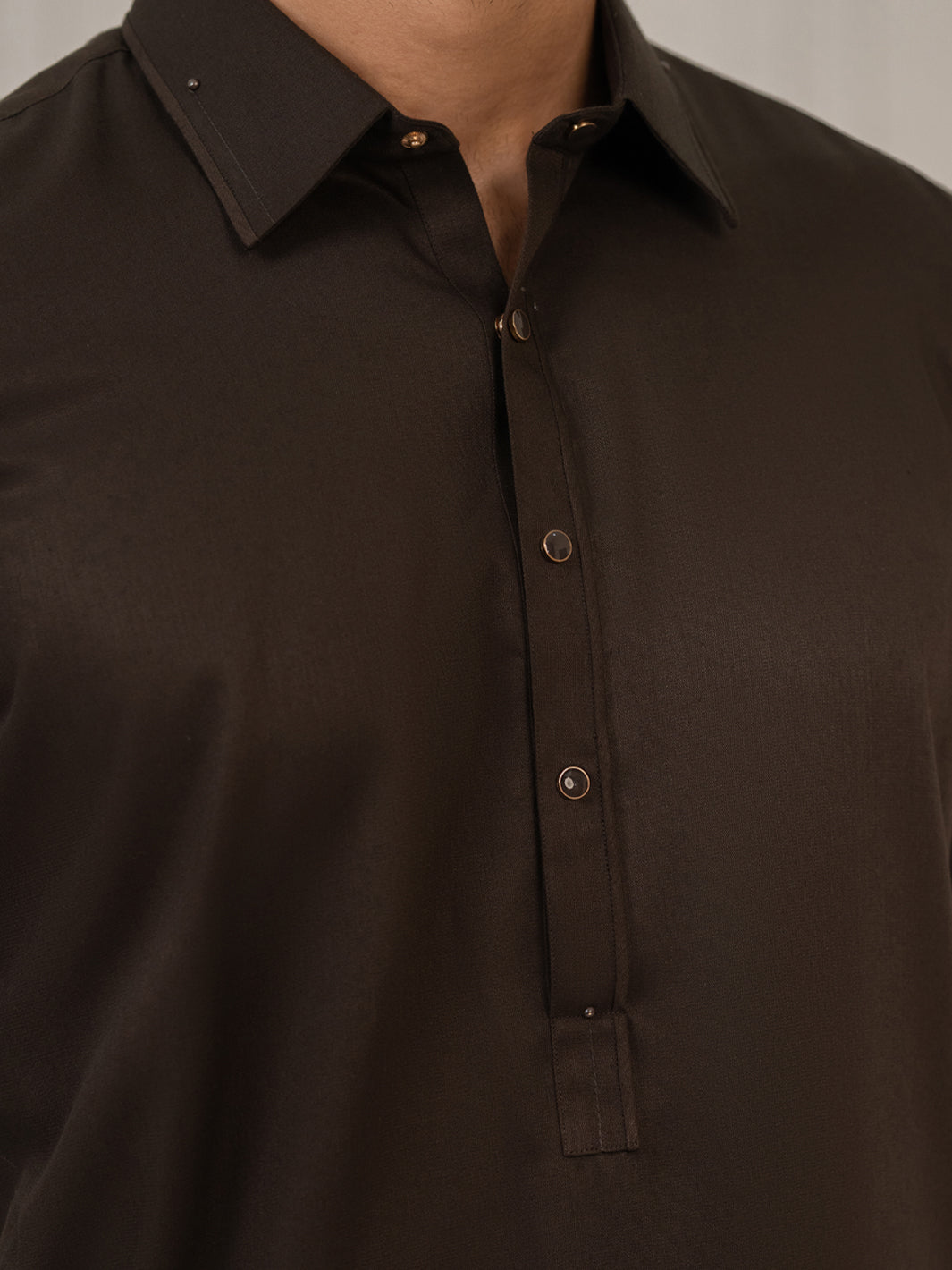 Dark Brown Kameez Shalwar - ALWA-KS-665