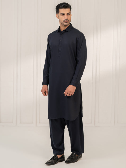 Midnight Blue Kameez Shalwar - ALWA-KS-666