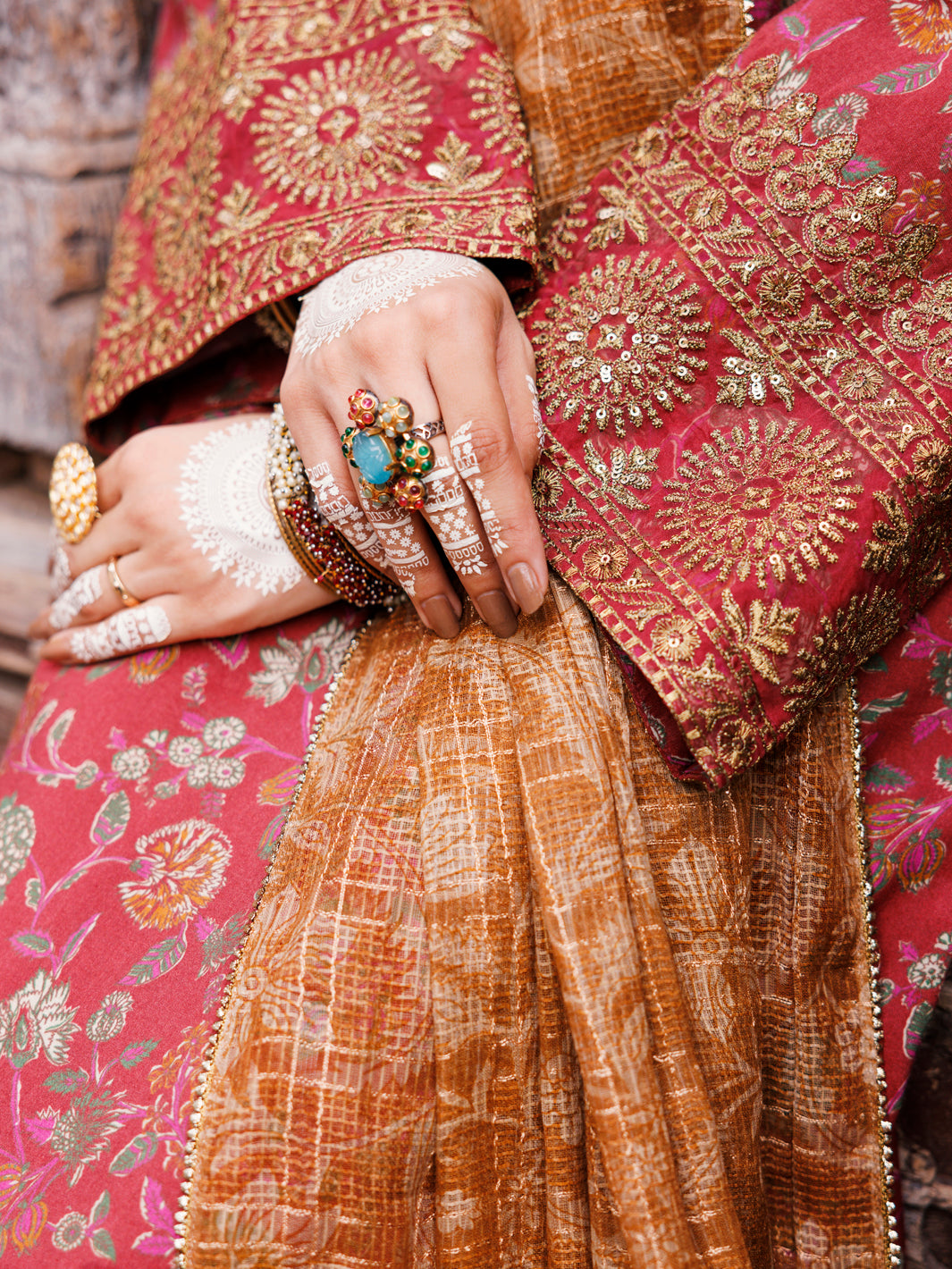 Maroon Maple Silk 3Pc Unstitched - AWP-3PS-669