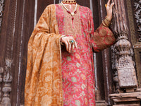 Maroon Maple Silk 3Pc Unstitched - AWP-3PS-669