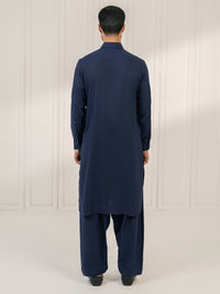 Navy Blue Kameez Shalwar - ALWA-KS-670