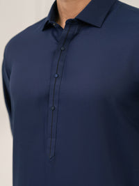 Navy Blue Kameez Shalwar - ALWA-KS-670