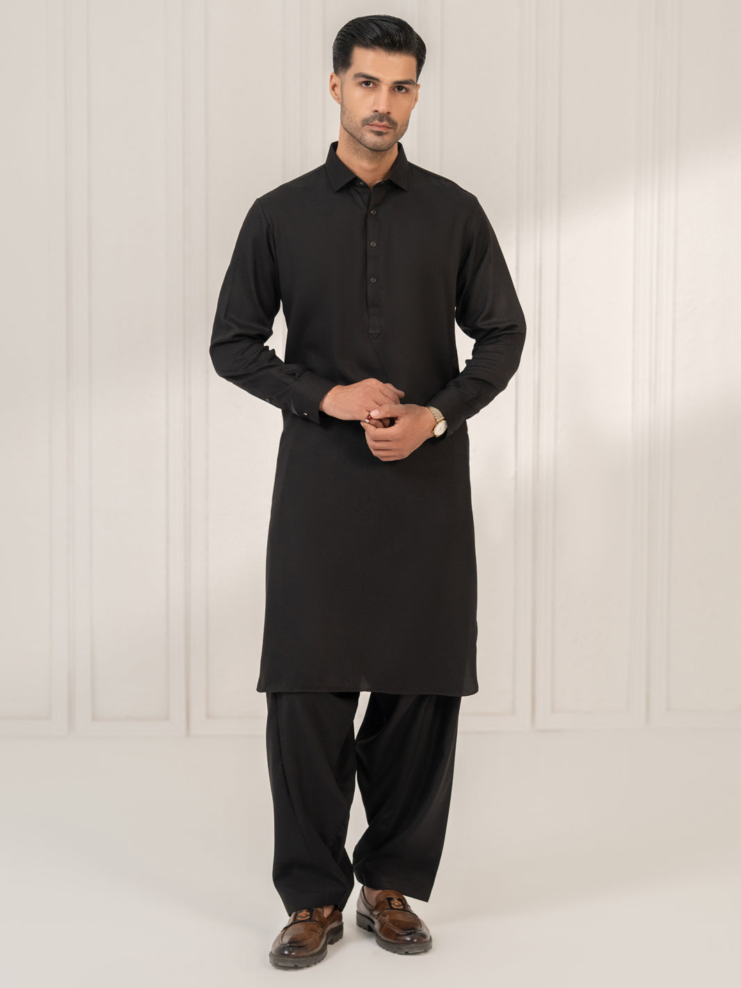 Black Kameez Shalwar - ALWA-KS-754