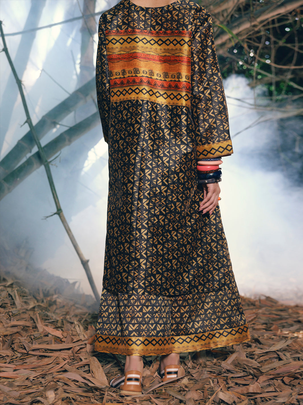 Brown Raw Silk 2Pc Stitched - AWP-2PS-LKS-677