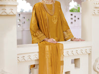 Mustard Jacquard 3Pc Stitched - AWP-3PS-680