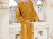 Mustard Jacquard 3 Piece Stitched - AWP-3PS-680