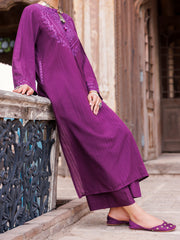 Purple Stripe Dobby Tunic - AWP-LK-704