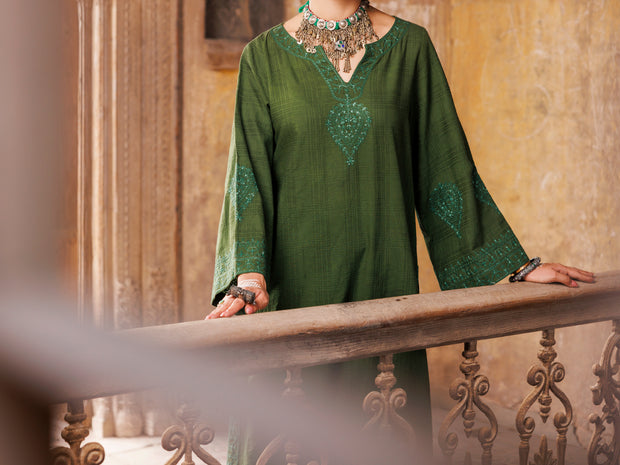 Mehndi Green Dobby Kurti - AWP-LK-705