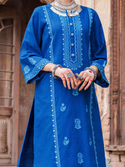 Blue Square Dobby Tunic - AWP-LK-708