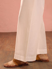 White Dyed Trousers - AL-T-720 - Almirah Online