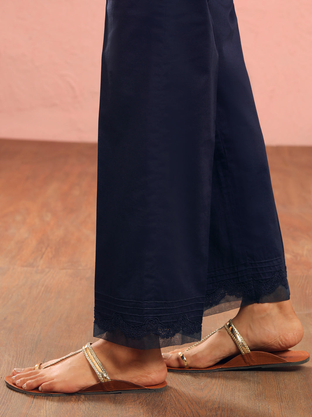Blue Dyed Trousers - AL-T-723 - Almirah Online