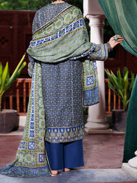 Blue Cambric 3Pc Stitched - AWP-3PS-738A