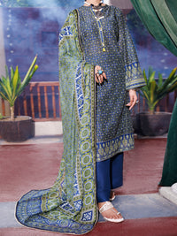 Blue Cambric 3Pc Stitched - AWP-3PS-738A