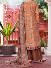 Brown Cambric 3 Piece Stitched - AWP-3PS-739A