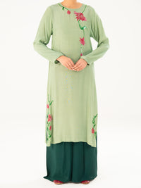 Light Green Thai Silk 2Pc Stitched - AWP-2PS-LKS-822