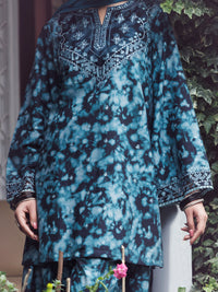 Teal Cambric 3Pc Unstitched - AWP-3PS-874