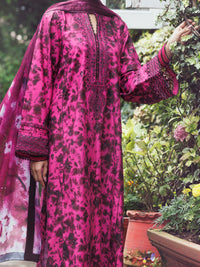 Fuchsia Cambric 3Pc Unstitched - AWP-3PS-875