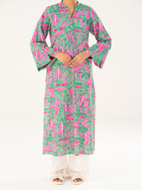 Green Cambric Kurti - AWP-LK-907