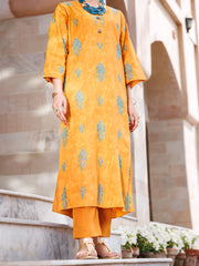 Mustard Lawn Tunic - AL-LK-966 - Almirah Online