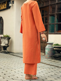 Peach Yarn Dyed 2 Piece Stitched - AL-2PS-LKS-984