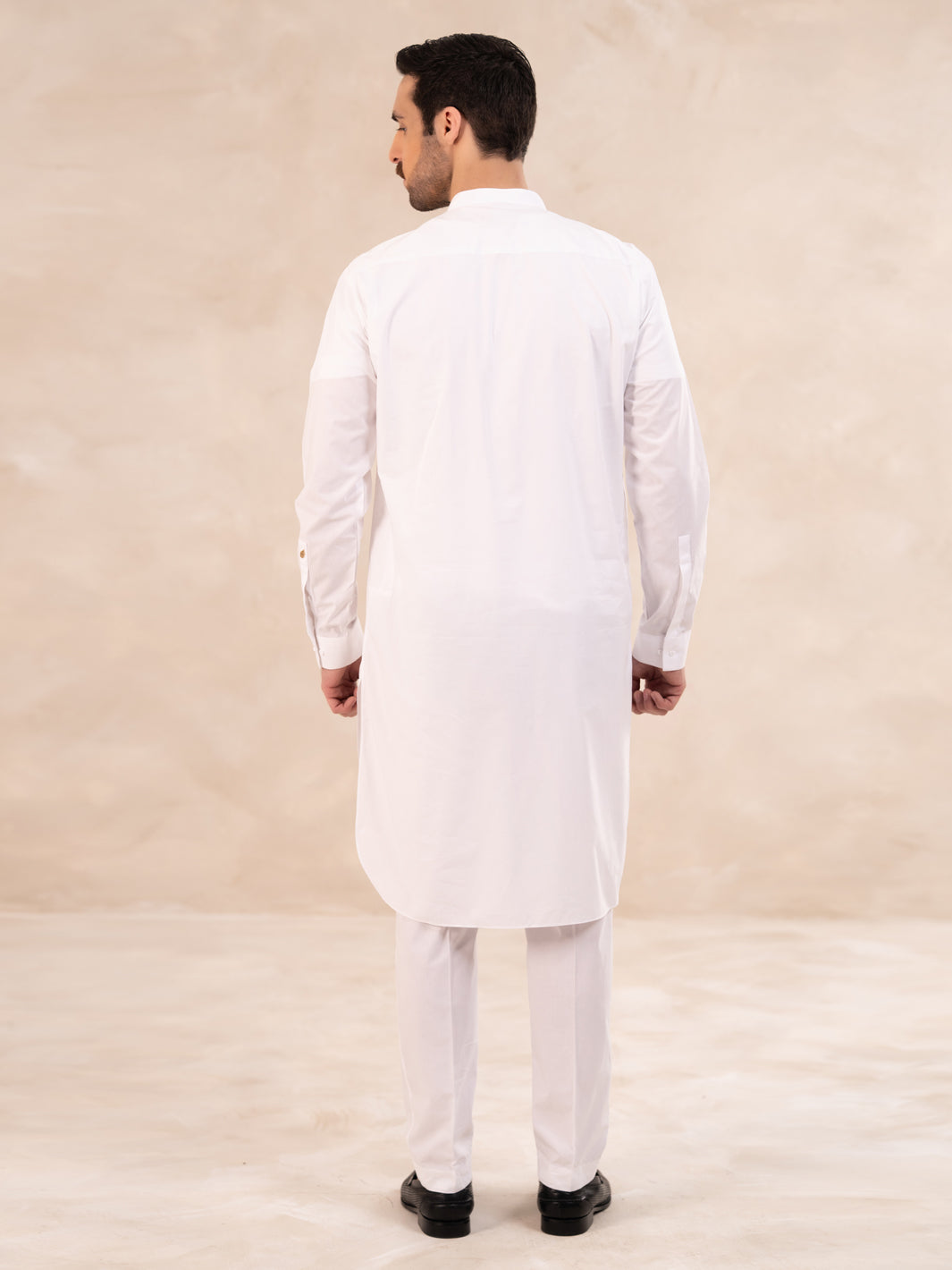 White Cotton Kurta Trouser - ALBQ-KT-002-R9