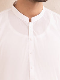 White Cotton Kurta Trouser - ALBQ-KT-002-R9