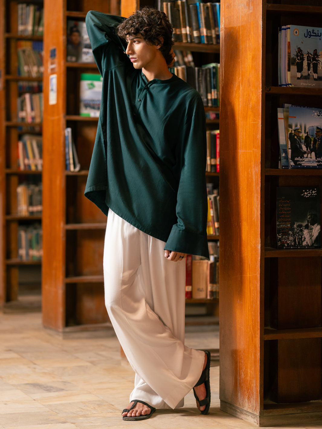 Green Cotton Cut & Sew Kurta - ALCR-K-059