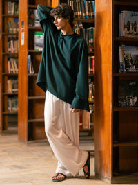 Green Cotton Cut & Sew Kurta - ALCR-K-059