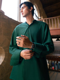 Green Cotton Cuts & Sew Kurta - ALCR-K-061
