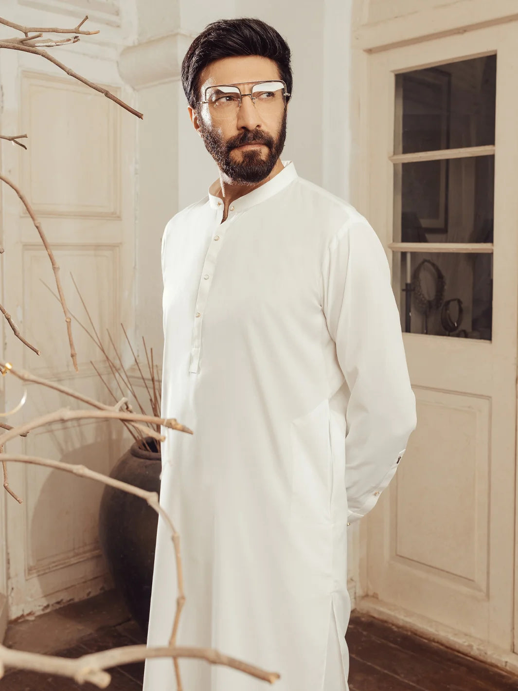 White Plain Kameez Shalwar - ALET-KS-3011-R3