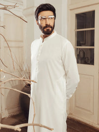 White Plain Kameez Shalwar - ALET-KS-3011-R3
