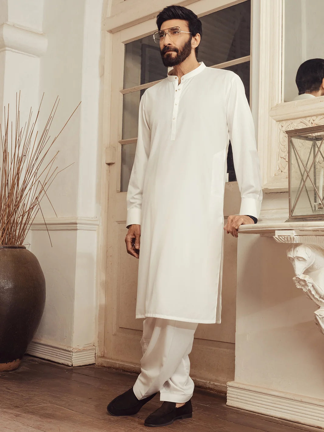 White Plain Kameez Shalwar - ALET-KS-3011-R3