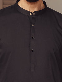 Black Plain Kameez Shalwar - ALET-KS-3014
