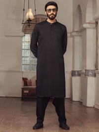 Black Plain Kameez Shalwar - ALET-KS-3014