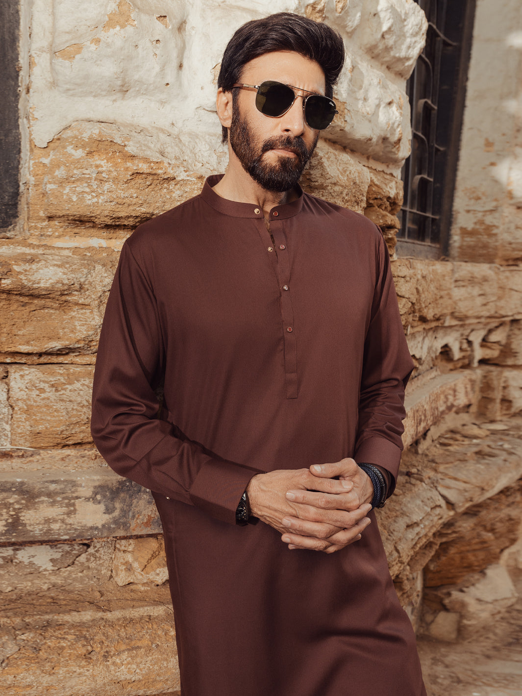 Maroon Plain Kurta Trousers - ALET-KT-3006-R1