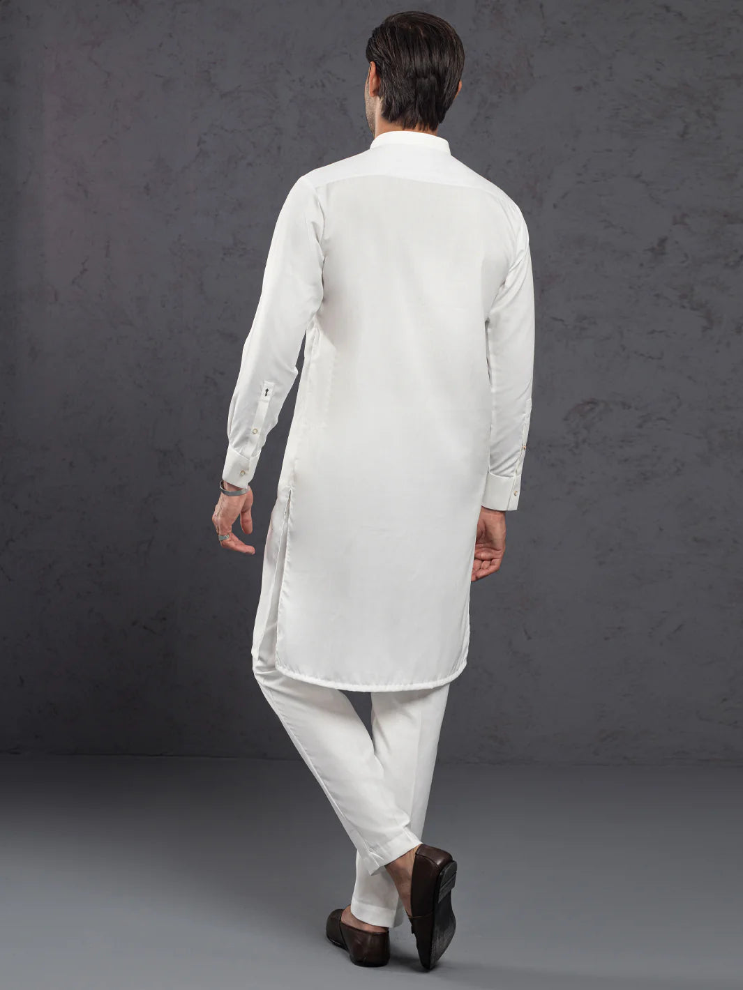 White Kurta Trousers - ALET-KT-3001