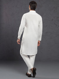 White Kurta Trousers - ALET-KT-3001