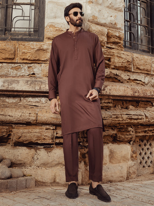 Maroon Plain Kurta Trousers - ALET-KT-3006-R1