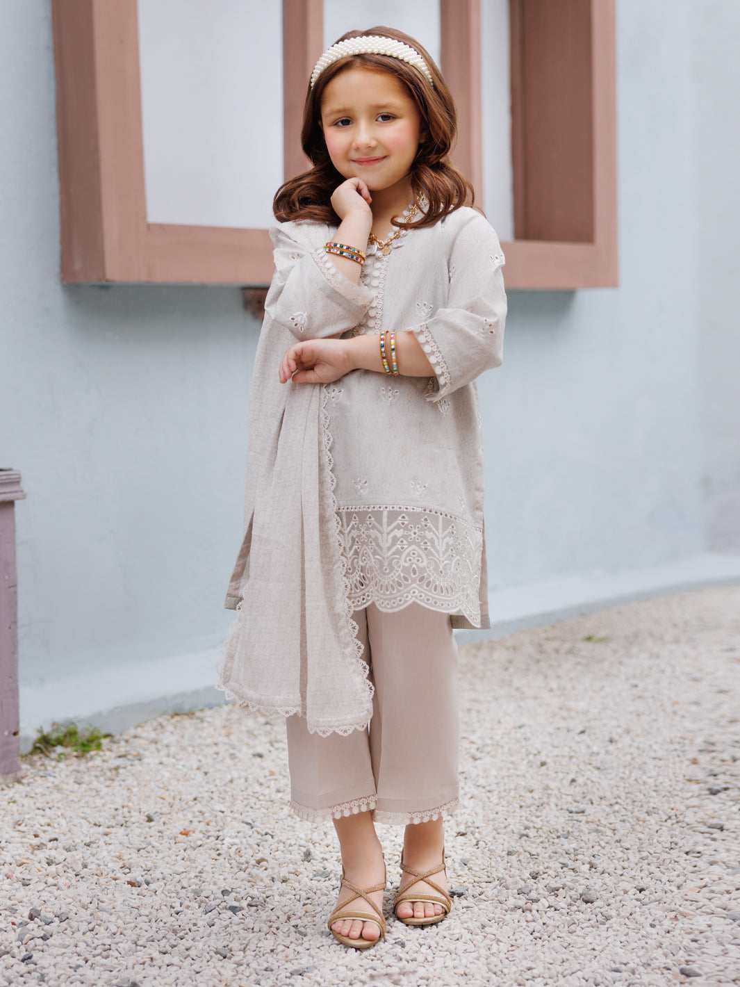 Light Grey Lawn Formal 3Pc Stitched - ALGR-3PS-LS-035