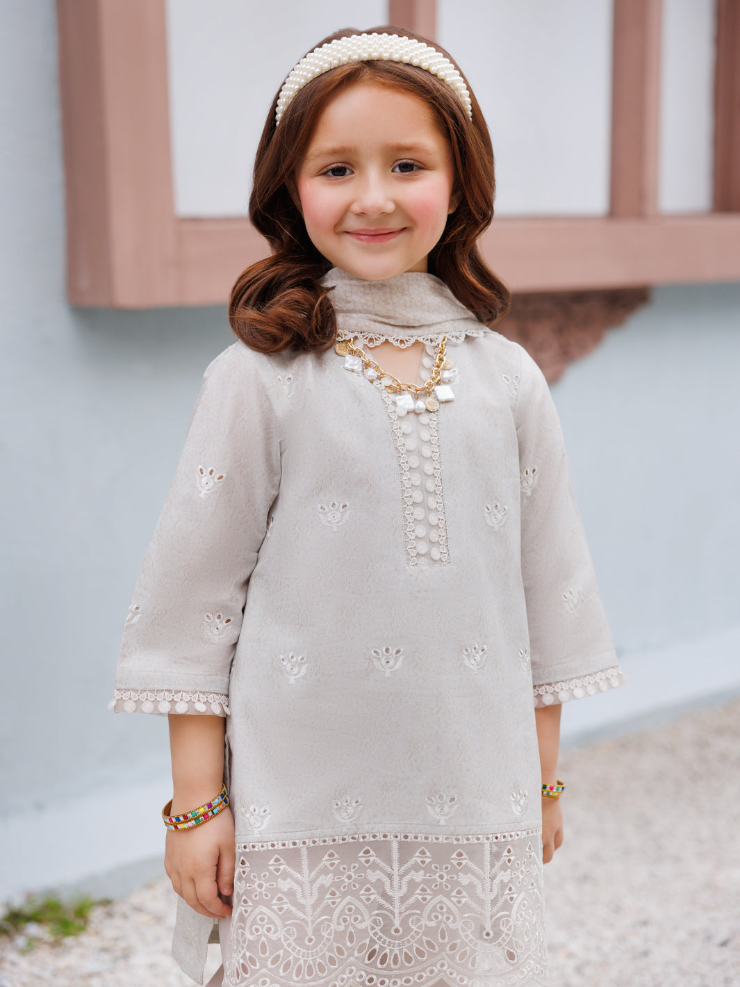 Light Grey Lawn Formal 3Pc Stitched - ALGR-3PS-LS-035