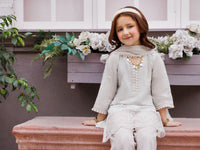 Light Grey Lawn Formal 3Pc Stitched - ALGR-3PS-LS-035
