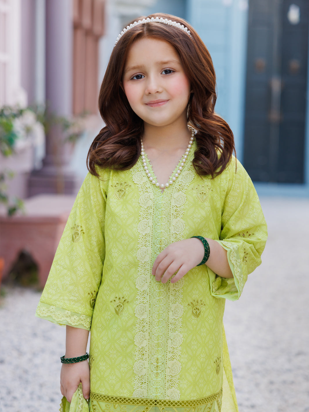 Parrot Green Lawn Formal 3Pc Stitched - ALGR-3PS-LS-036