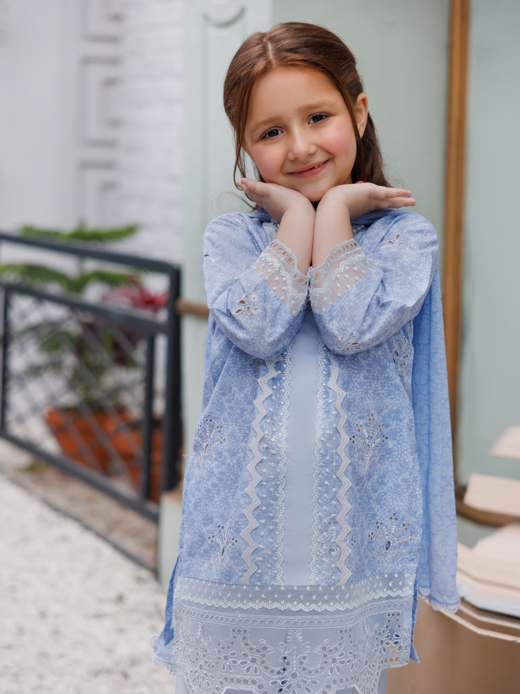 Sky Blue Lawn Formal 3Pc Stitched - ALGR-3PS-LS-038