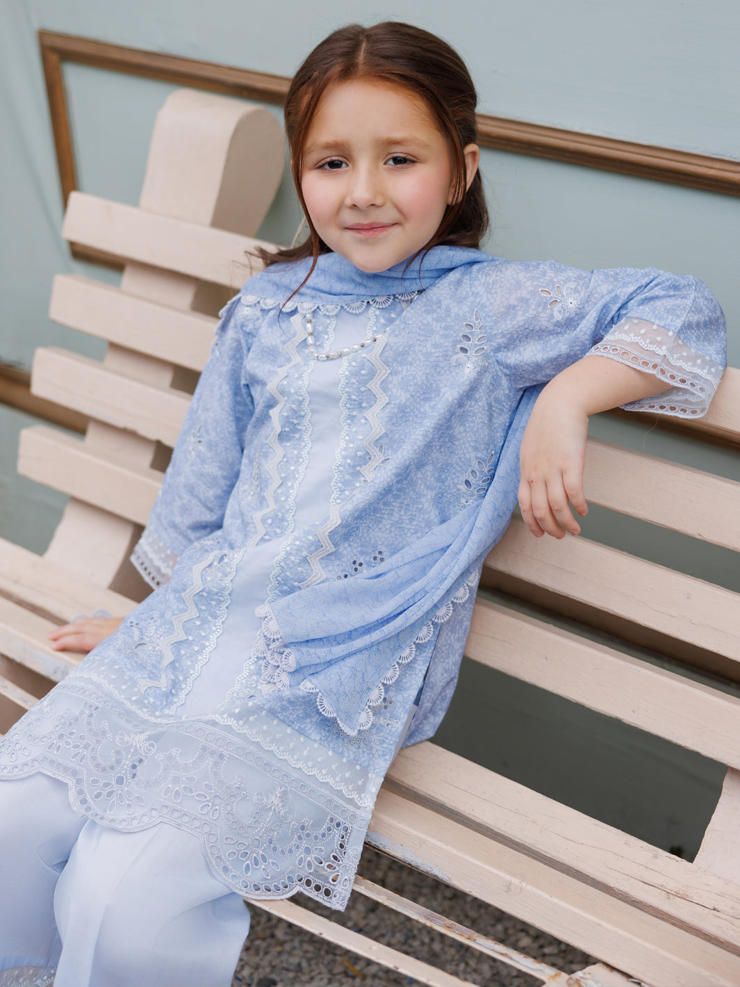 Sky Blue Lawn Formal 3Pc Stitched - ALGR-3PS-LS-038
